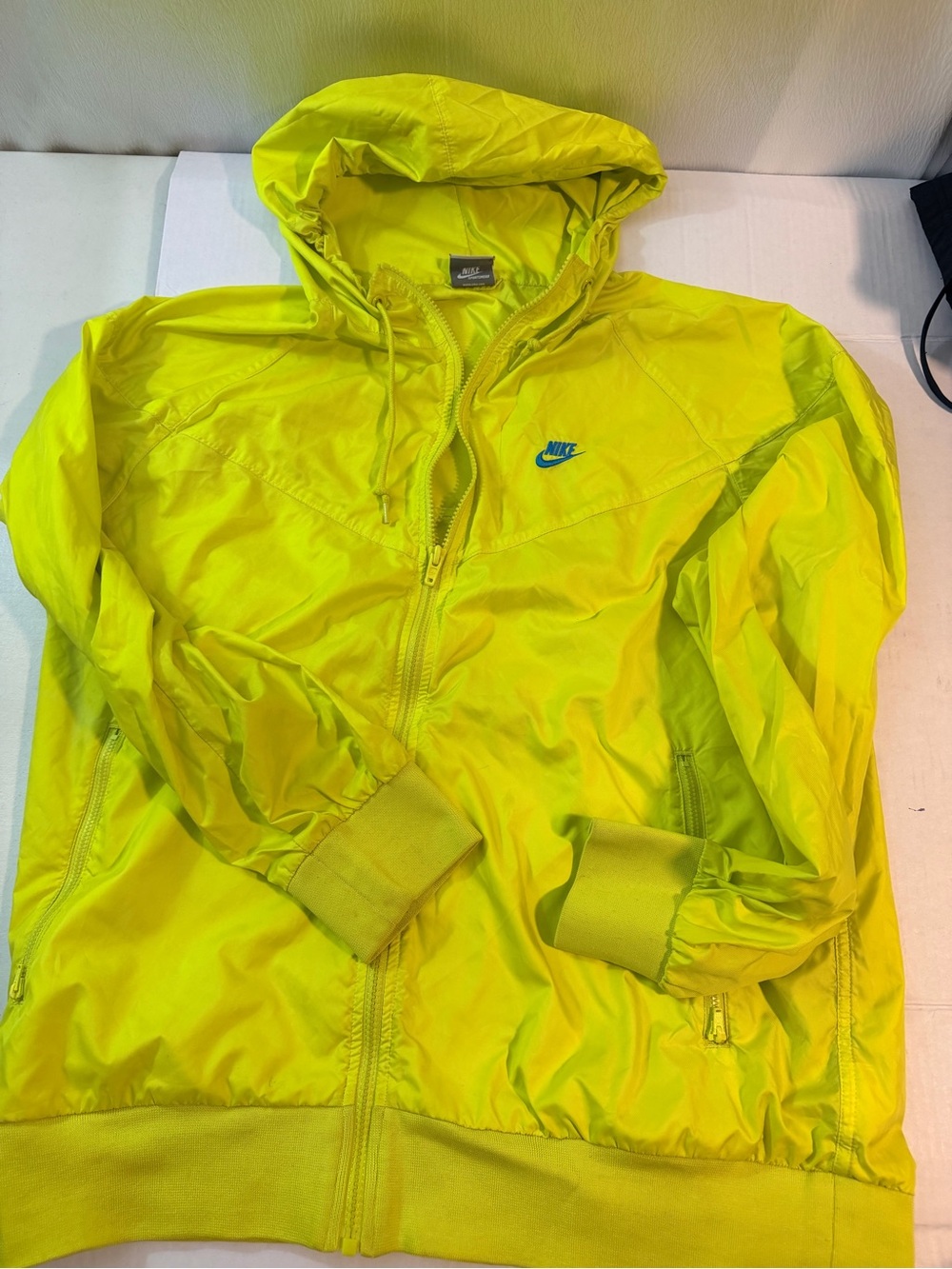 Nike Bright Yellow Hooded Windbreaker Jacket